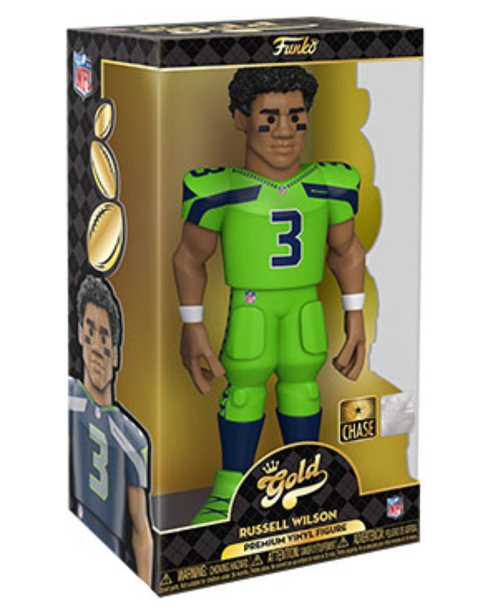 Funko NFL Football Russell Wilson Seahawks Gold Premium Vinyl Action Figure Toy 12in — image 5