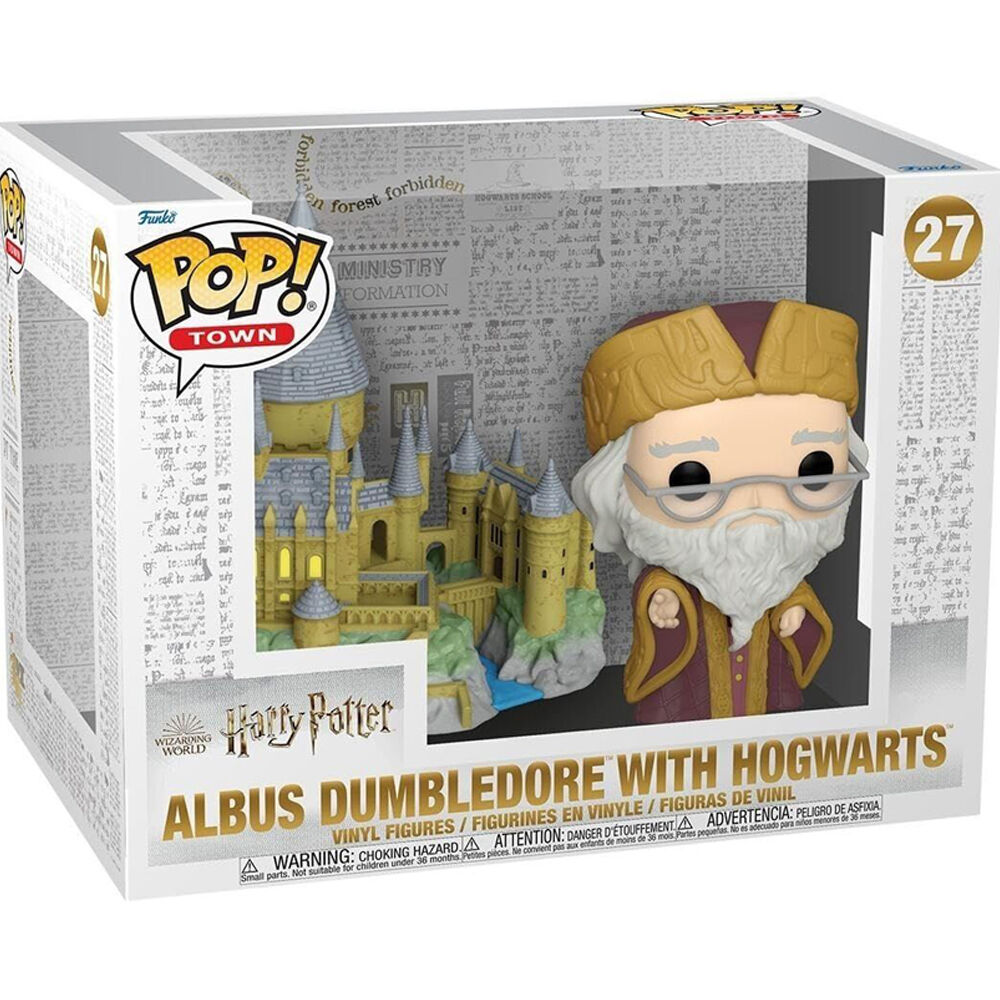 Harry Potter Hogwarts w/ Dumbledore Figure 20th Anniv Pop Town Miniature 9.5cm — image 2