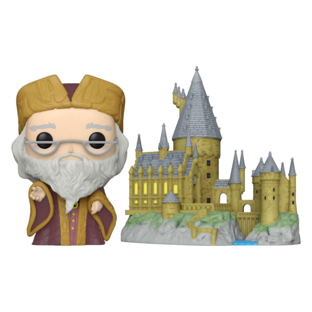 Harry Potter Hogwarts w/ Dumbledore Figure 20th Anniv Pop Town Miniature 9.5cm