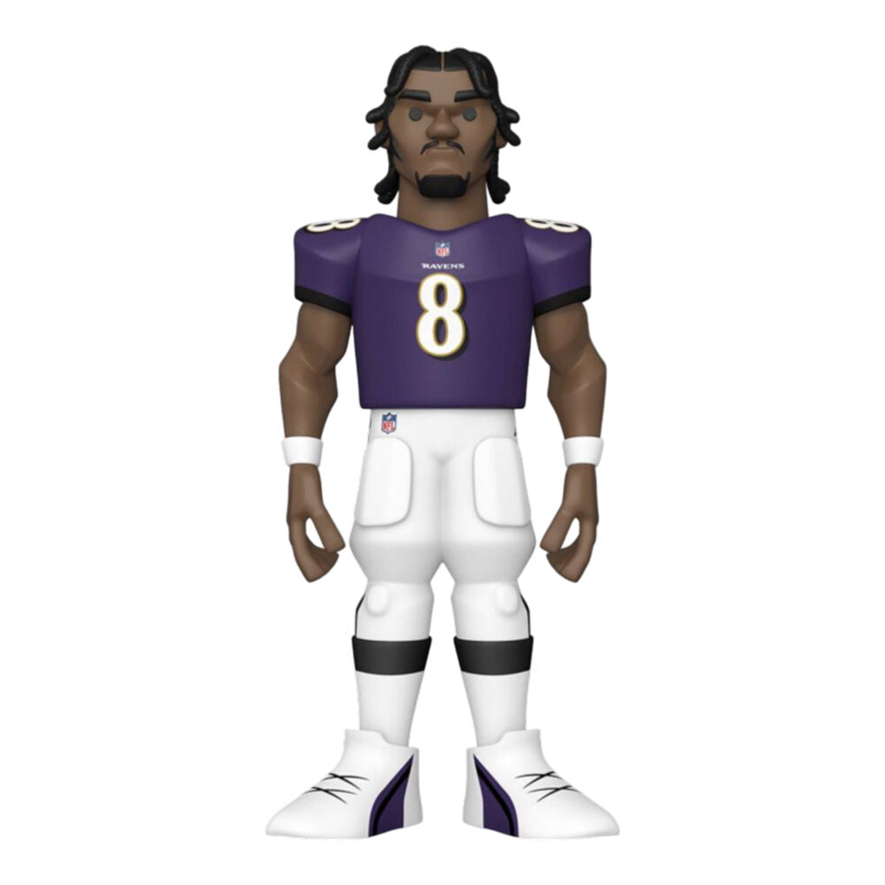 Funko NFL Football Lamar Jackson Ravens Gold Premium Vinyl Action Figure Toy 12in