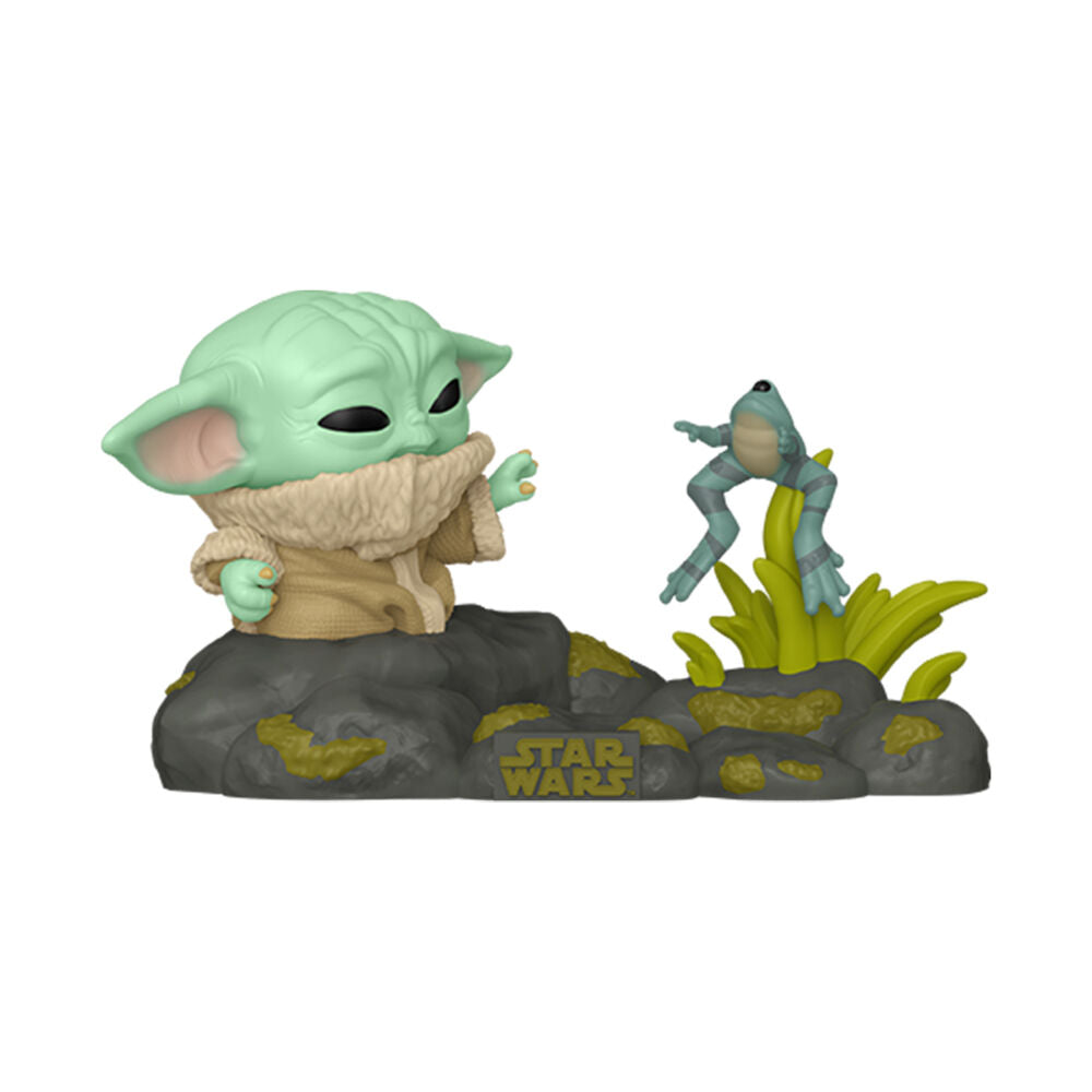 Funko Star Wars Grogu Deluxe Pop Vinyl Figure 3.8 Inches Bobblehead - Includes Frog