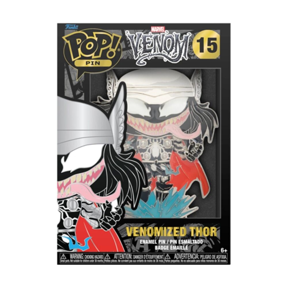 Pop! Pop Venomized Thor Enamel Pin Size 10cm 1 x Collectible Glossy Metal Finish — image 2