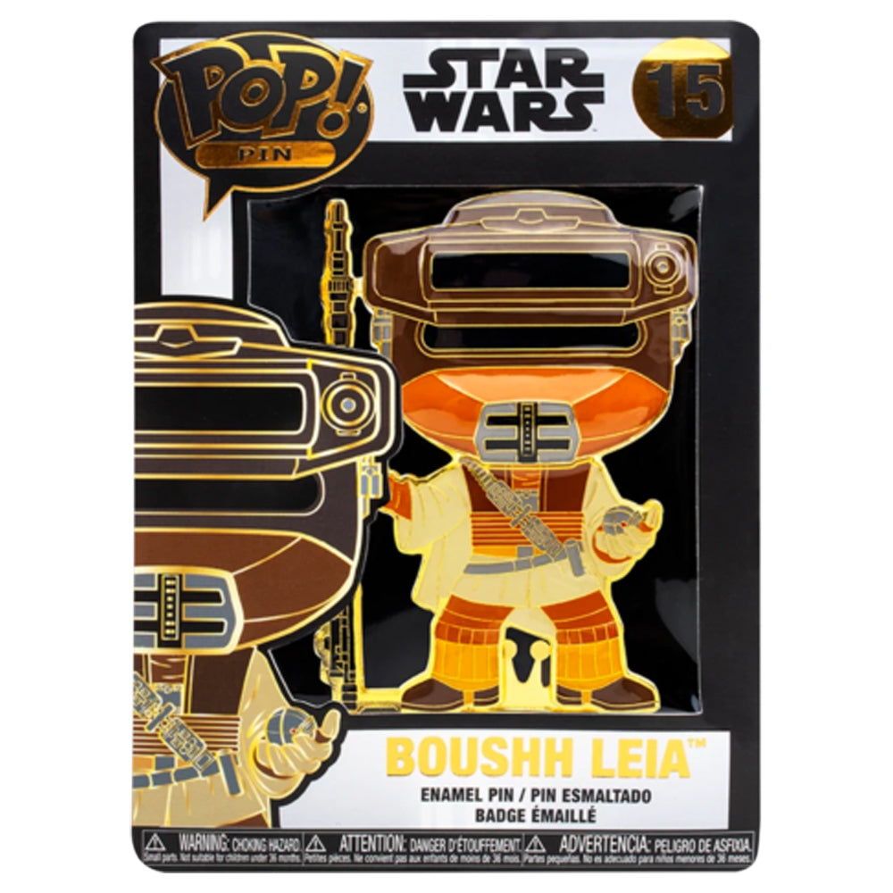 Pop! Star Wars #15 Boushh Leia 10cm Pop! Enamel Pin/Badge w/ Stand Collectible 12y+ — image 2