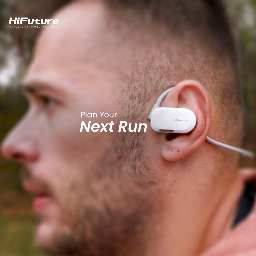 Hifuture FutureMate Open Ear Air Conduction ENC Headphones w/ 2-Mic Grey/White — image 5