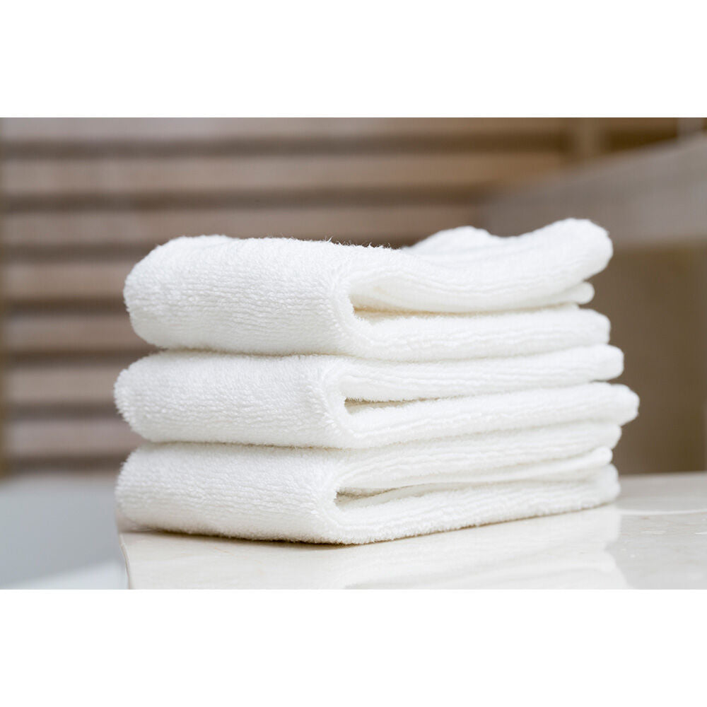 Jason Commercial White J-Dry Luxe Face Washer Bathroom Towel/Cloth 33x33cm (25 Pack) — image 4