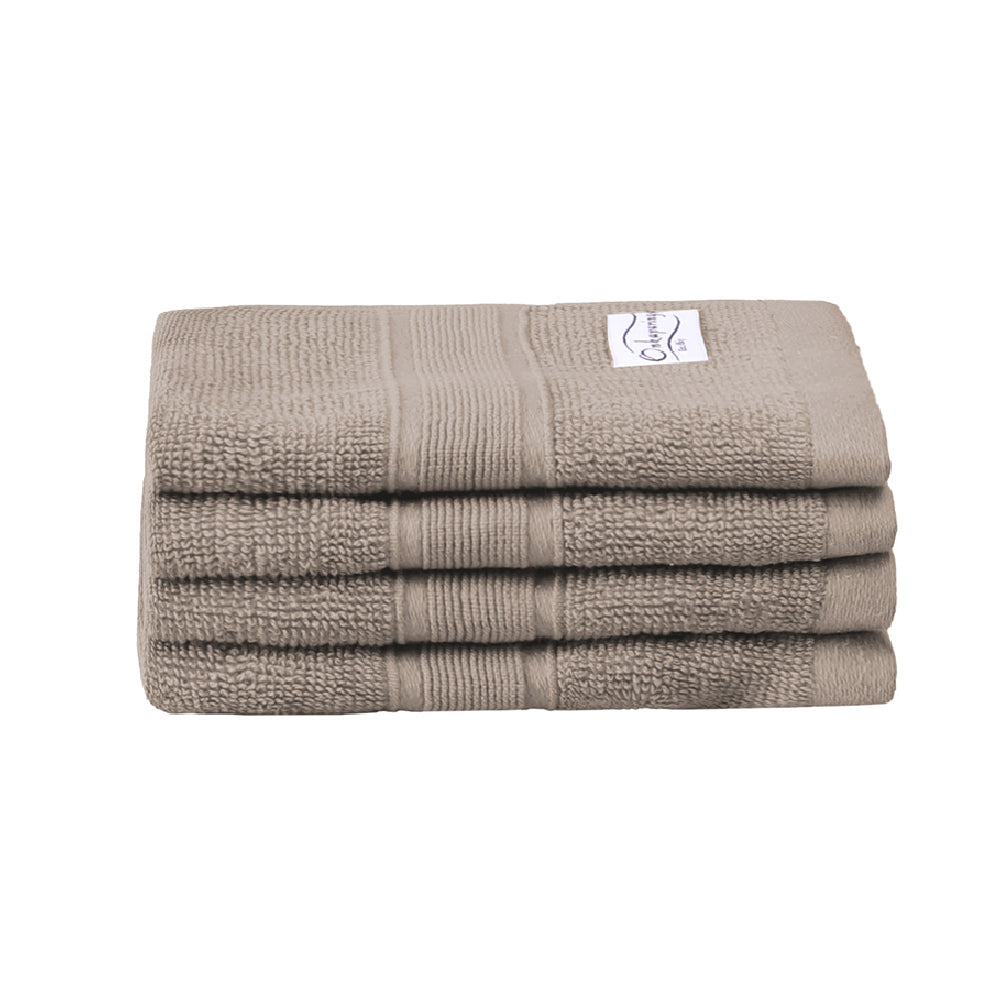 Onkaparinga Ultimate Alanya Cotton Face Washer/Towel 550Gsm Highly Breathable Almond (4 Pack) — image 3