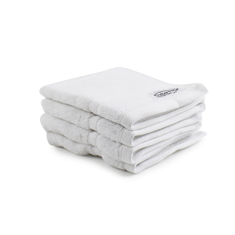Onkaparinga 30x30cm Cotton Flinders Bathroom Face Washers Set 600GSM White (8 Pieces) — image 2