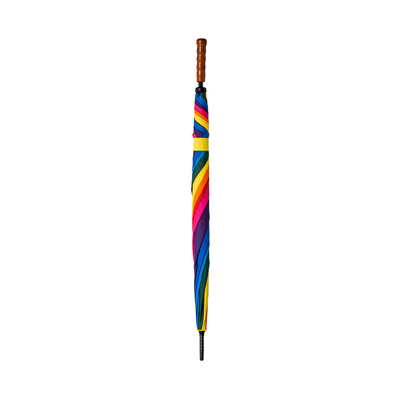 Clifton 129cm Windproof Traditional Golf Umbrella UPF50+ UV Pride Range Rainbow — image 3
