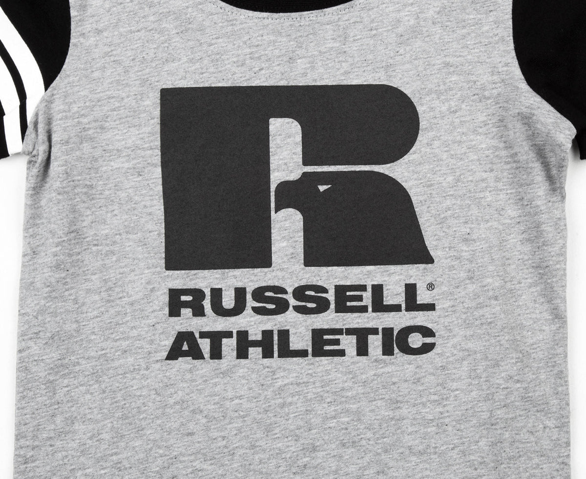 Russell Athletic Girls/Kids Eagle R Sports T-Shirt Top Size 8 Tee Ash Marle GRY — image 4
