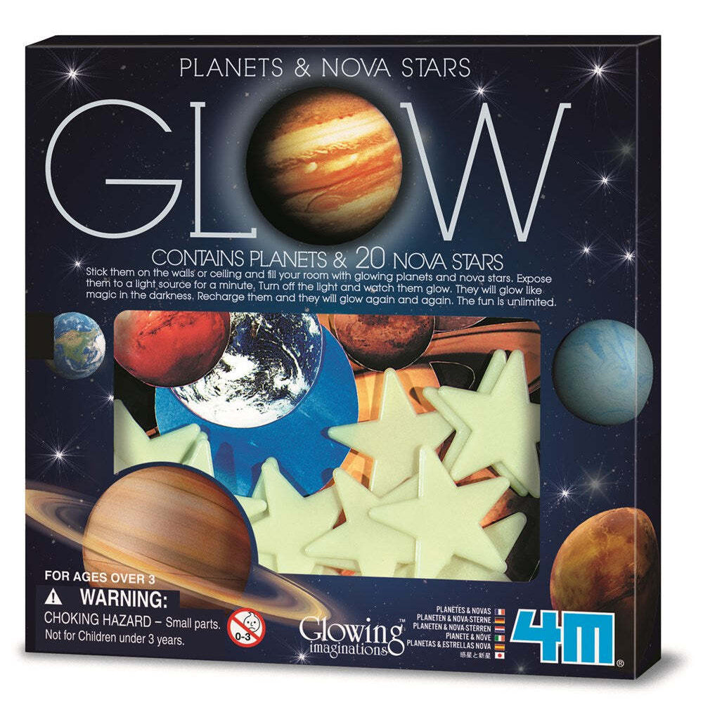 4M Glow Planets and Nova Stars Box Set Bedroom Decor Kids/Toddler Activity 3y+