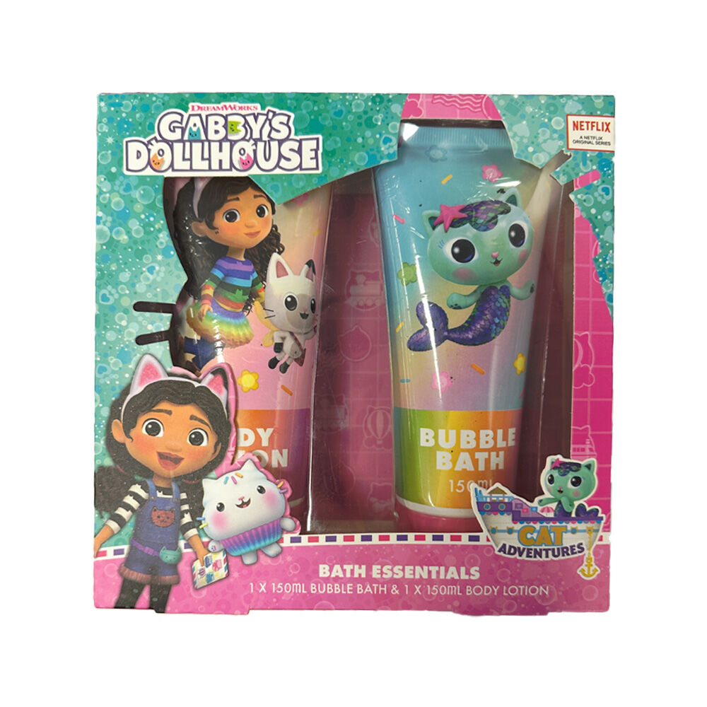 Dreamworks Gabby's Dollhouse Bath Essentials Bubble Bath/Body Lotion (2 Pieces)