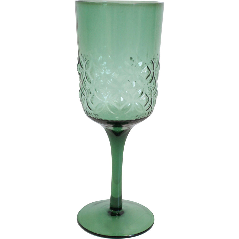 LVD Stemmed Mist 19cm Red Wine Glass Cup Party Glassware Goblet Barware Green (2 Pack) — image 2