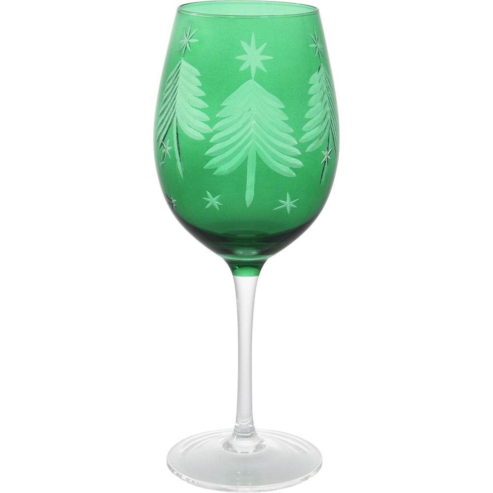 LVD Wine Glass Emerald Home/Barware Christmas Display Decor 9x23cm Green