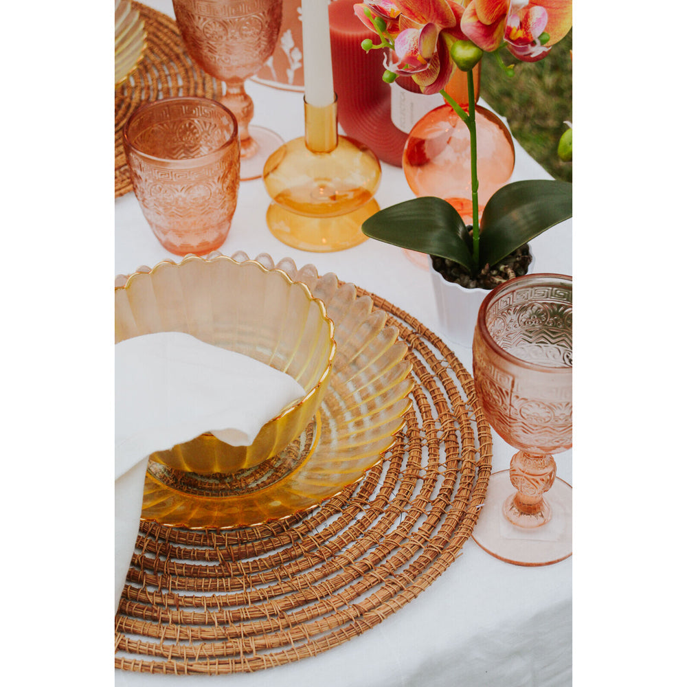 LVD Stemmed Festive 17cm Red Wine Glass Beverage Cup Glassware Barware Orange — image 2
