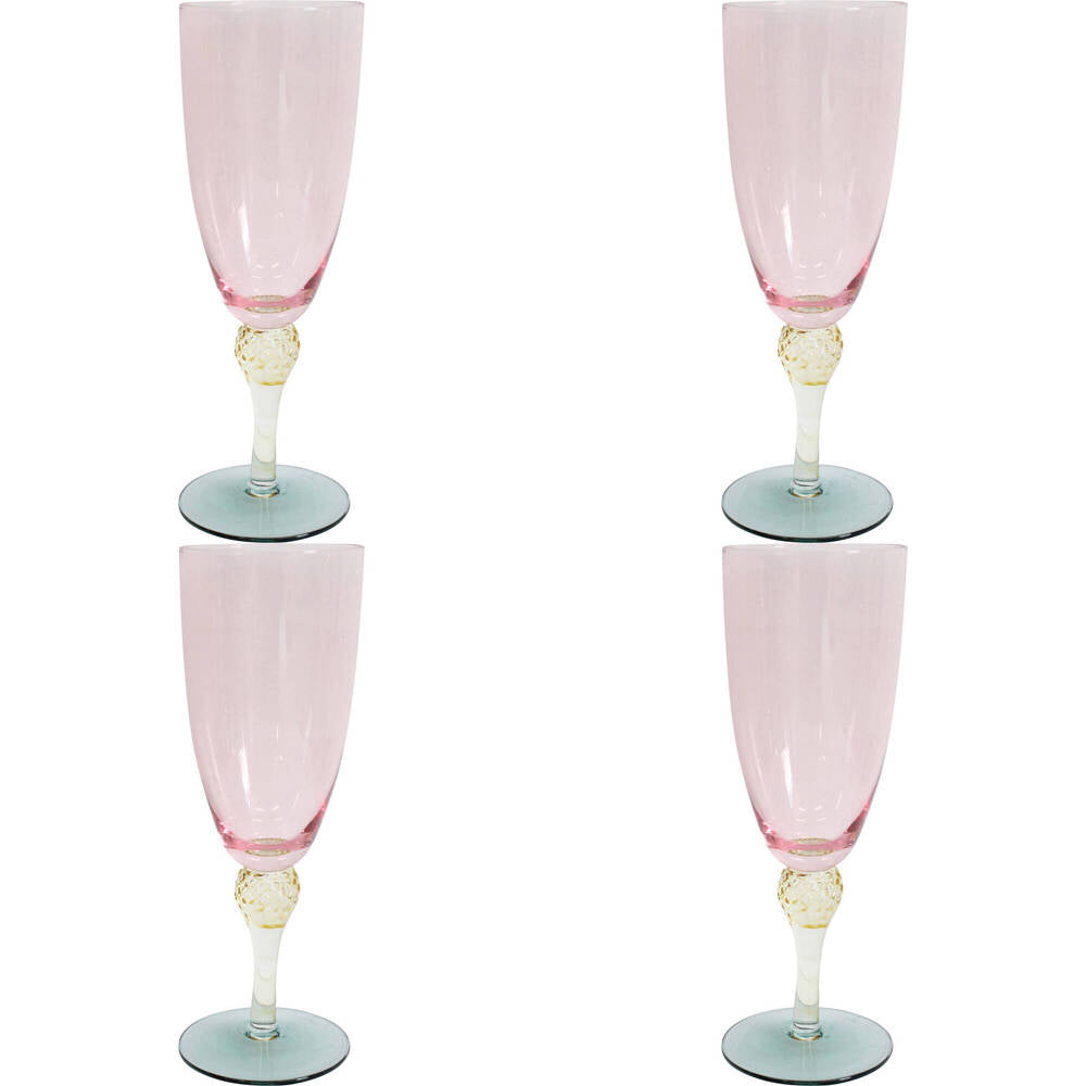 LVD Champagne Glass Home/Kitchen Drinkware Decorative Display 20cm Sherbert (4 Pack)