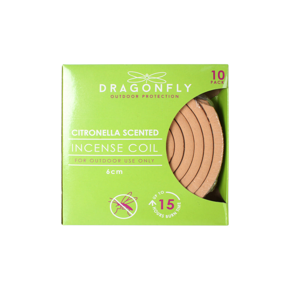 Dragonfly Citronella Scented Incense Coil Mosquito Repellent PDQ 10cm (10 Pieces)