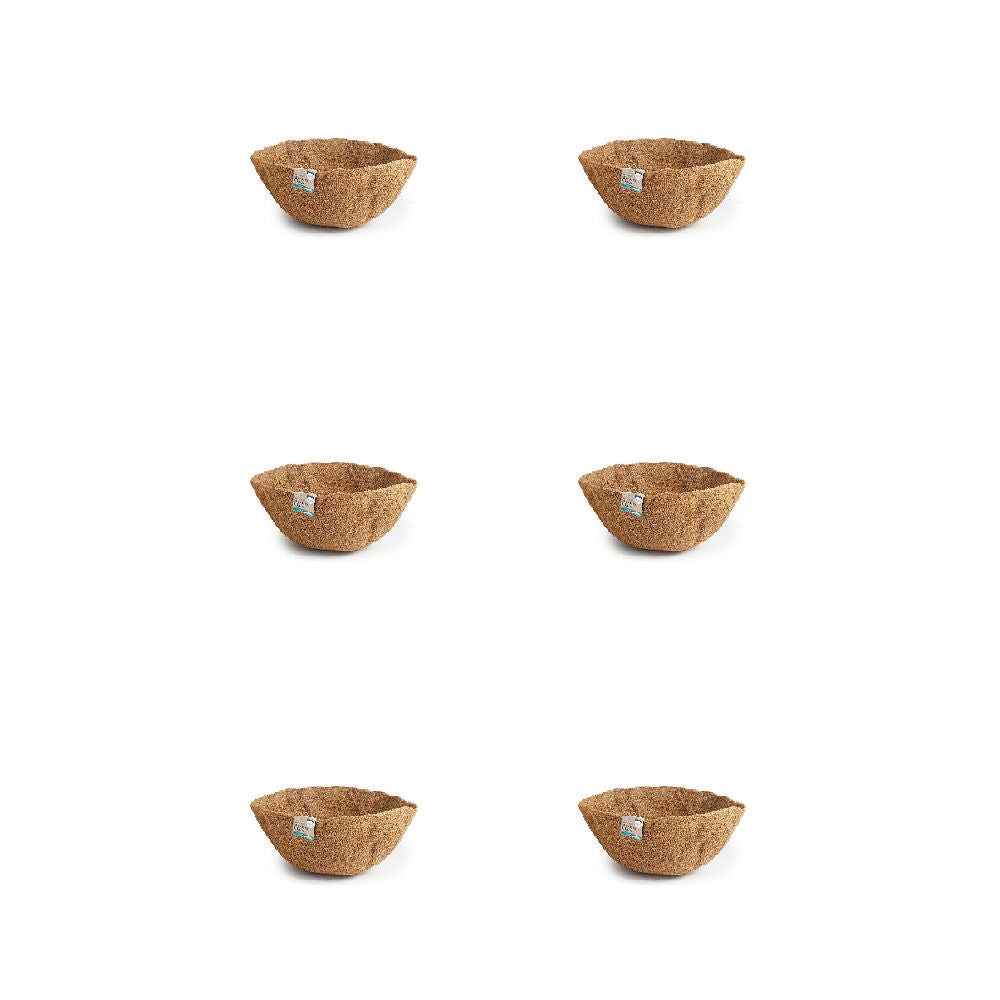 Antheia Green Homewares Coco Fibre Hanging Basket Liner 35cm Decor Brown (6 Pack)