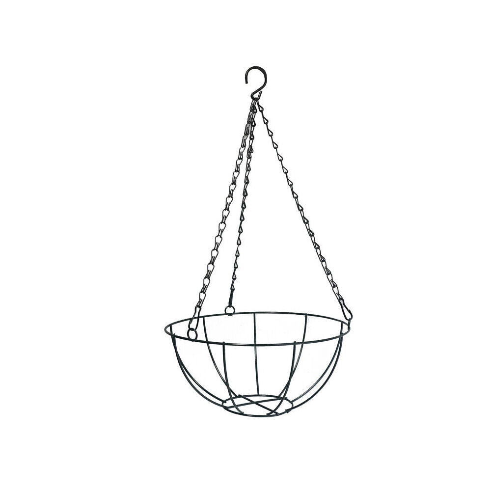 Antheia Green Homewares 25cm Wire Hanging Plant Basket Garden Decor Assorted