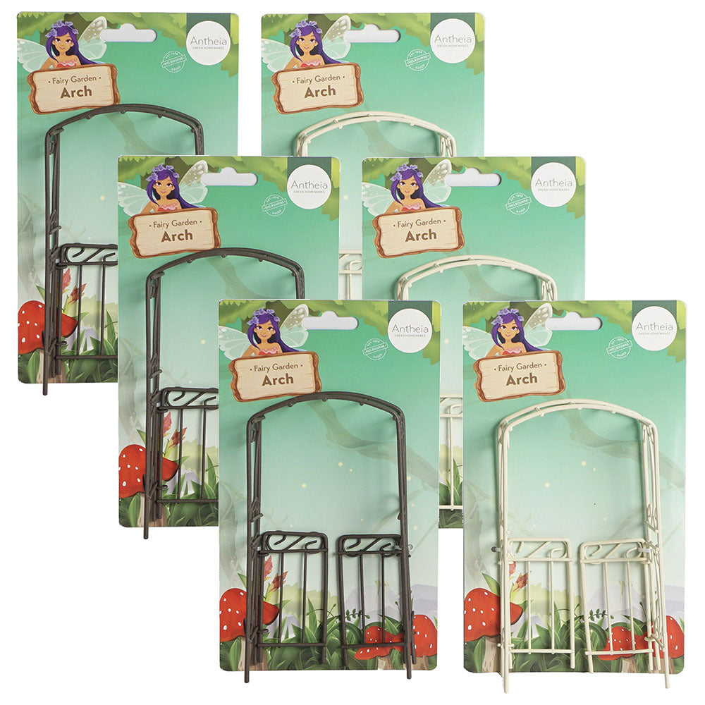 Antheia Green Homewares Plant/Pot Decor Fairy Garden Metal Arch/Gateway Asstd (6 Pack)