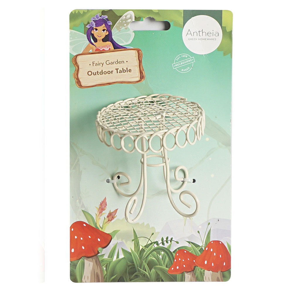 Antheia Green Homewares Plant/Pot Decor Fairy Garden Metal Outdoor Table Assorted