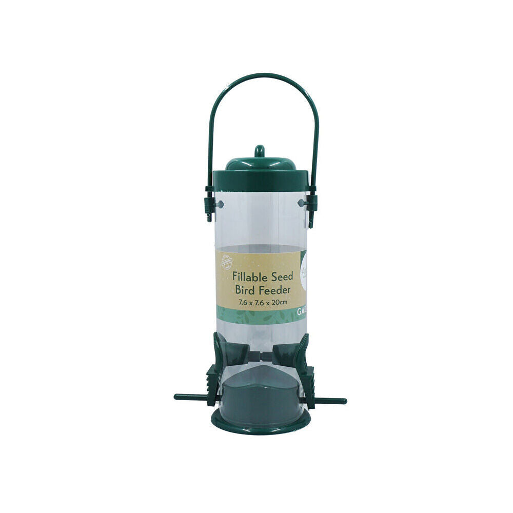 Antheia Green Homewares Garden Fillable Seed Bird Feeder Dark Green 20cm