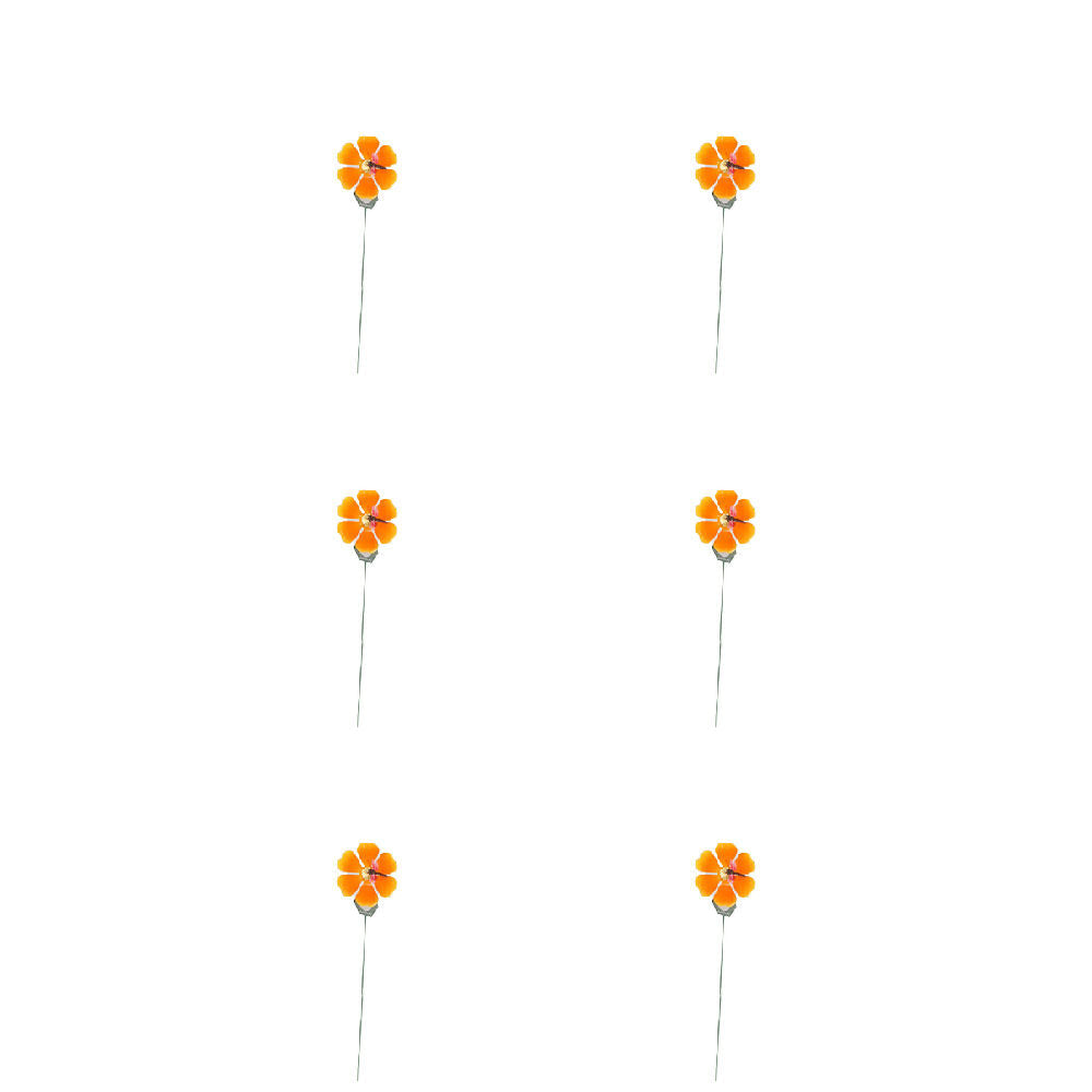 Antheia Green Homewares Garden Stakes Outdoor Decor Flower Assorted 70cm (6 Pack)