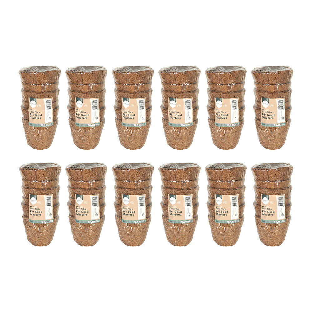 Antheia Green Homewares 10cm Coco Fibre Pot Seed Starters Pot Brown (72 Pieces)