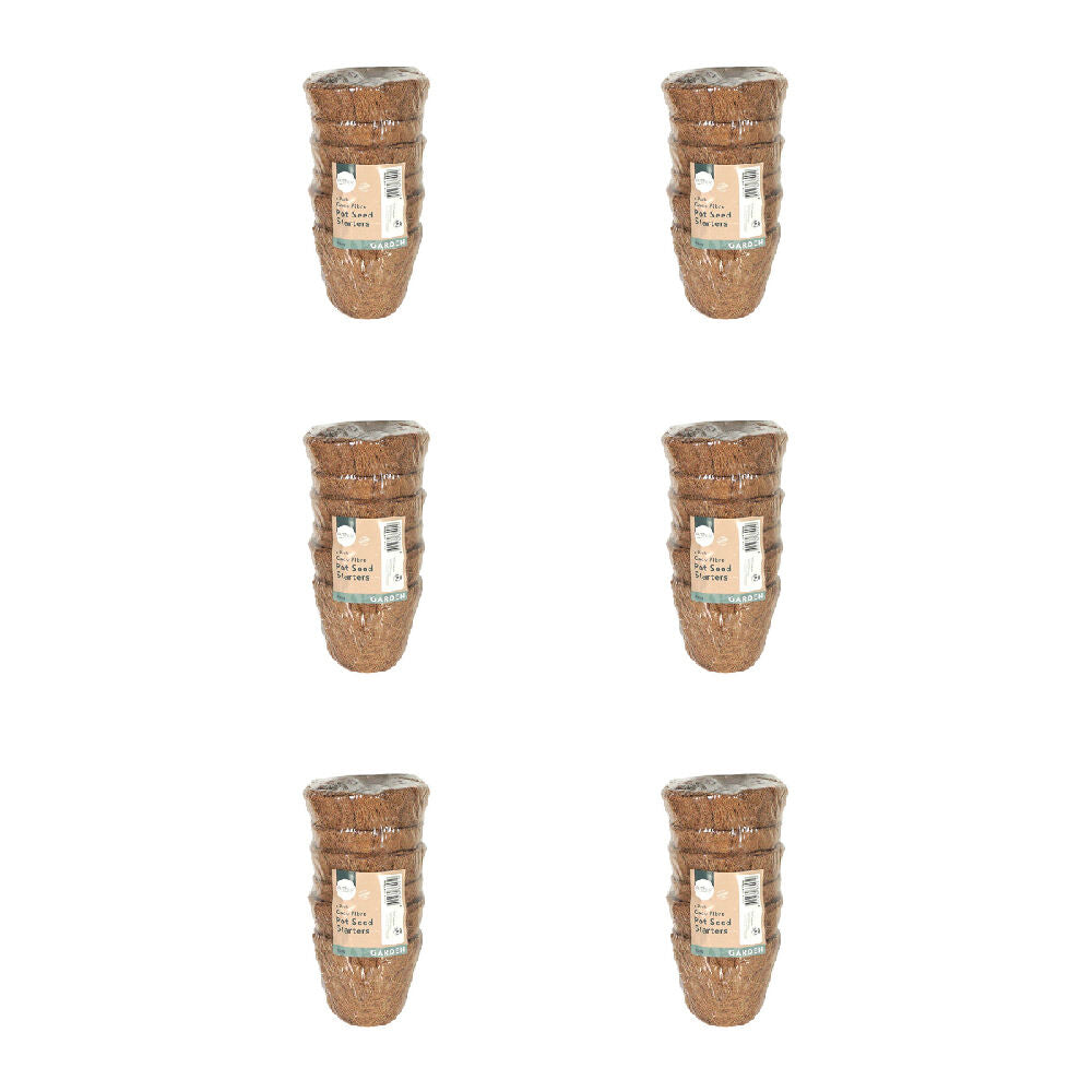 Antheia Green Homewares 10cm Coco Fibre Pot Seed Starters Pot Brown (36 Pieces)