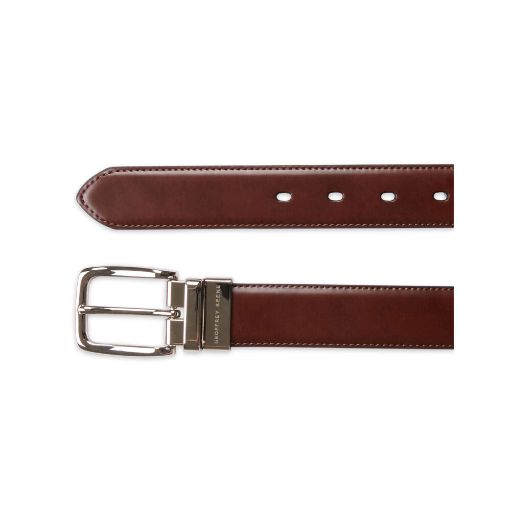 Geoffrey Beene Leather Pin Buckle Revo Belt - Chocolate/Black — image 3