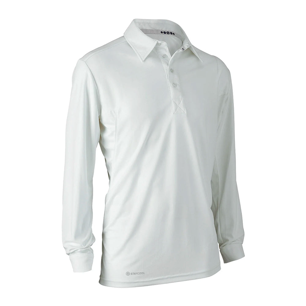 Kookaburra Sport Predator Lightweight Cricket Shirt Long Sleeve White Size Boys