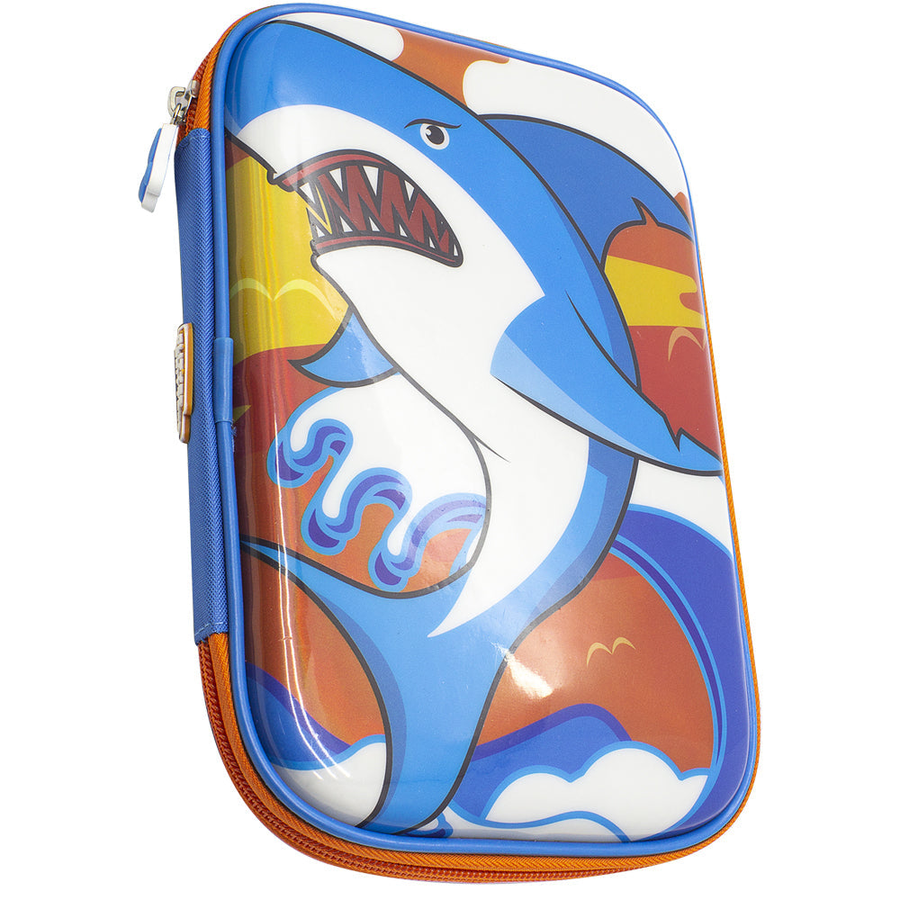 Glitter Critters Blue Carry Me 24 Slots Mesh Compartment Pencil Case Shark — image 2