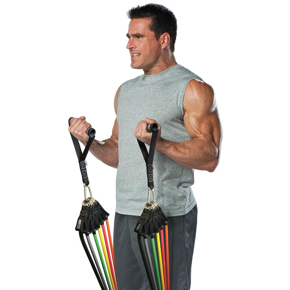 Gofit Mega Pro Portable Gym/Sports Fitness Training Workout Resistance Tubes Set — image 2