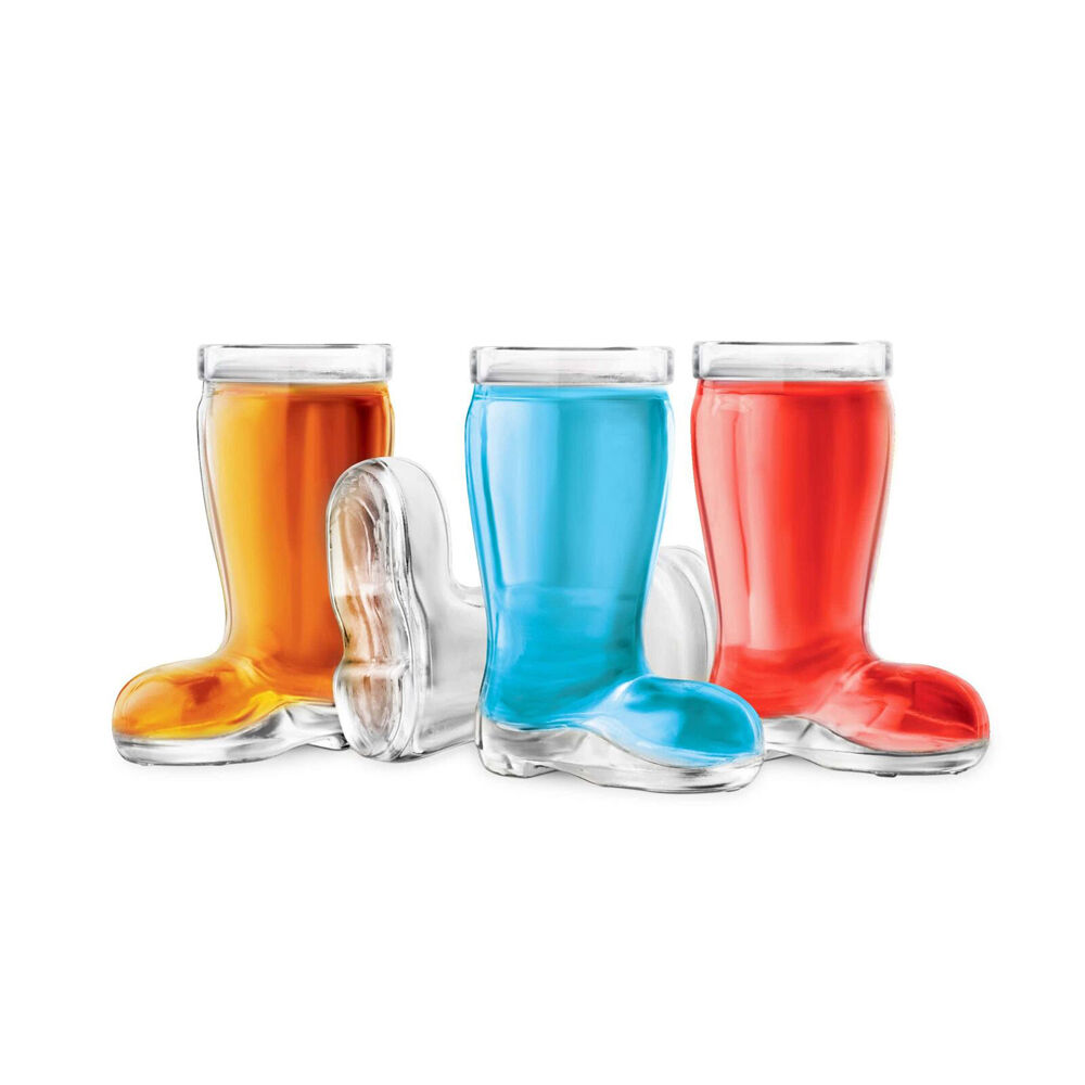 Final Touch Boot Shot Glasses Set Drinkware Home/Bar Accessory 44ml Clear (4 Pieces)