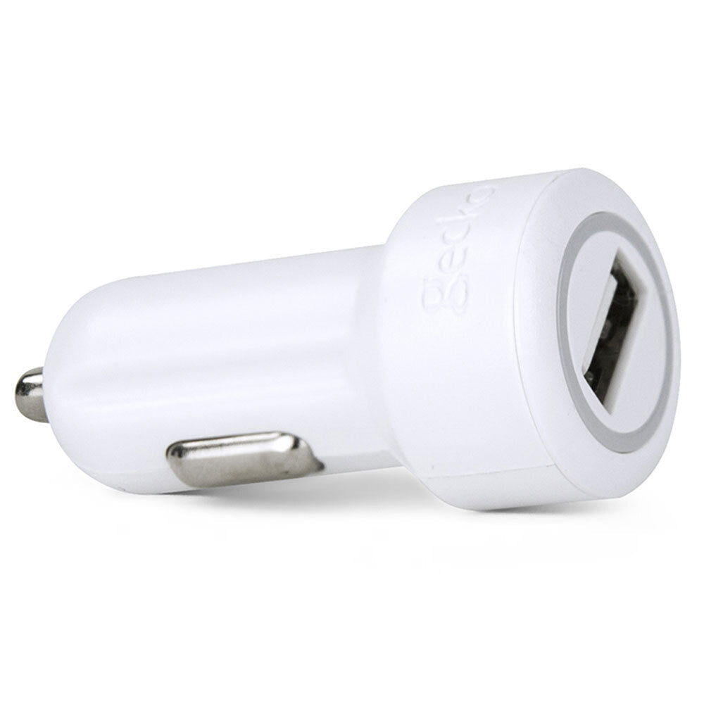 Gecko Smart 2.4A USB Car Charger for Smartphones GPS Tablet Dash Camera White (2 Pack) — image 4