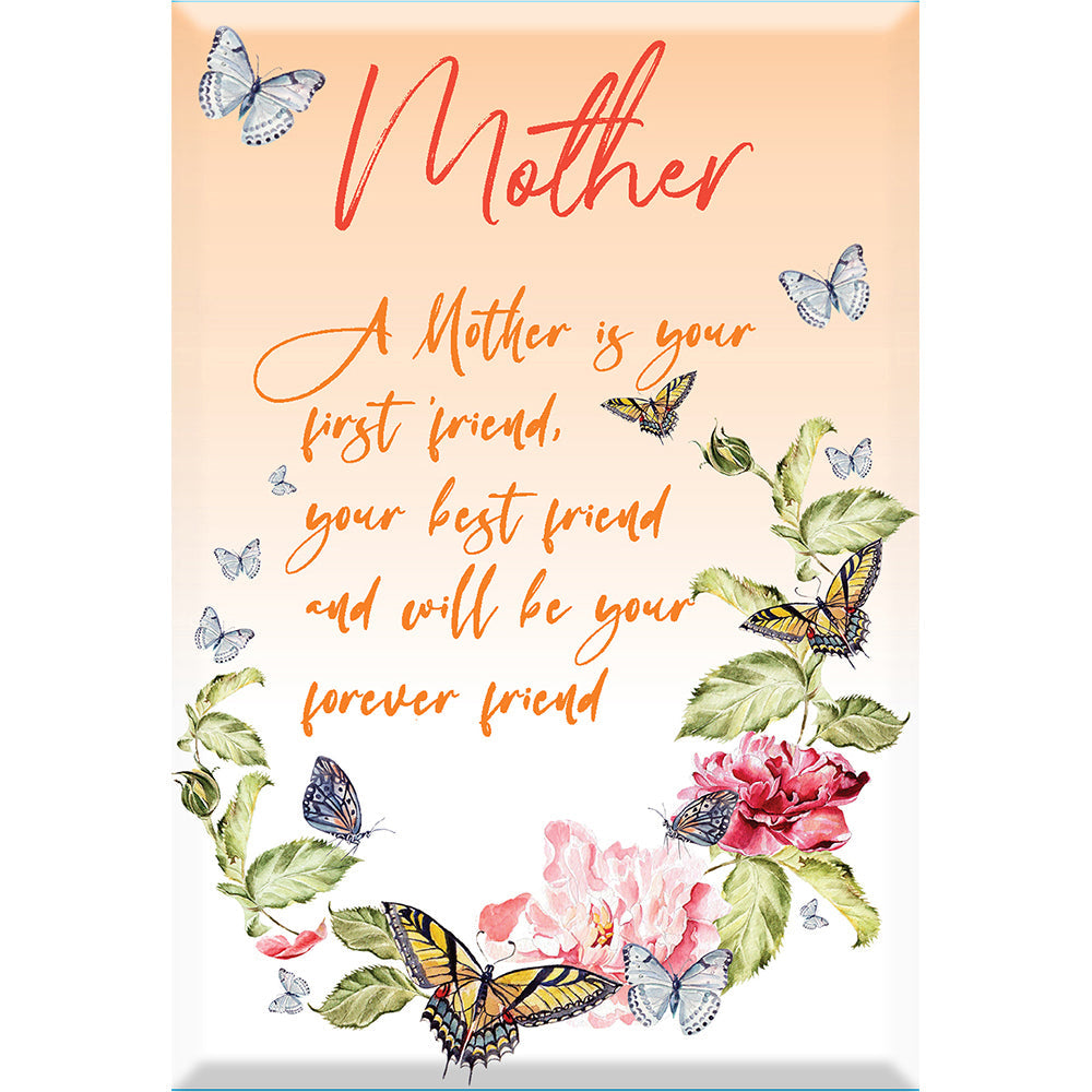LMD Glass Plaque Display Home Decor Sign Mother 13 x 9cm Novelty Celebration Gift