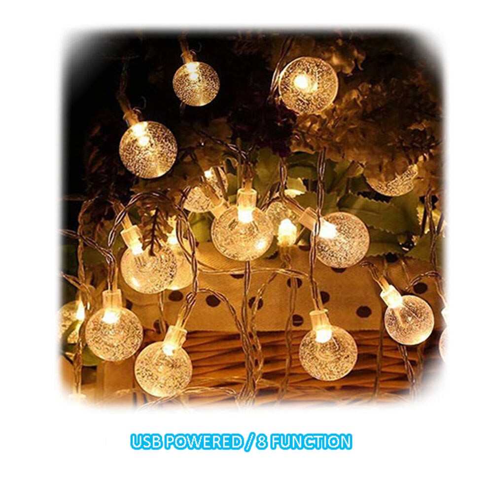 Sansai 100 LED Electric Bubble Decorative/Christmas String Lights Warm White — image 2