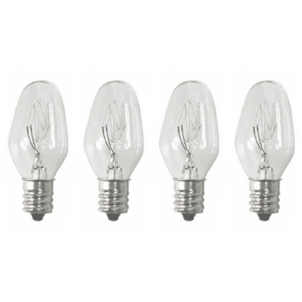 Sansai 4pk 7W/240V E14 Replacement Warm Light Bulb Clear for Night Light/Lamps