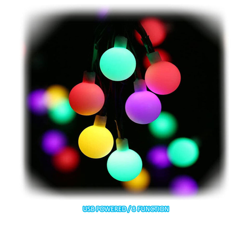 Sansai 100 LED Electric Globe Decorative/Christmas String Lights Multi-Colour (2 Pack) — image 2