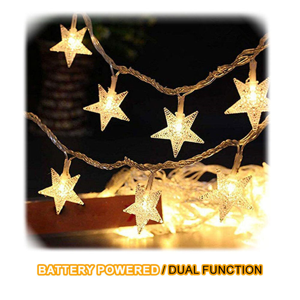 Sansai 50 LED Battery Star Decorative/Christmas String Lights Warm White — image 2