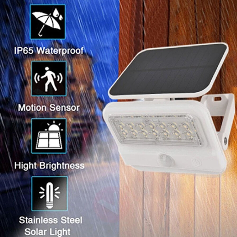 Sansai Motion Activated Solar Powered Waterproof LED Outdoor Wall Light — image 2
