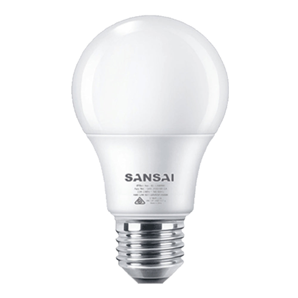 Sansai Home/Office LED 595lm Screw In Light Bulb A60 7W E27 Warm White 3000K