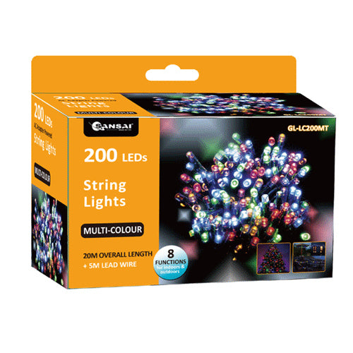 Sansai AC Powered 200 LED 20m Party Lights - Multi Colour (3 Pack) — image 3