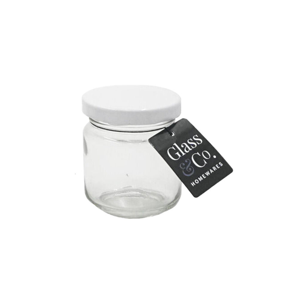 Glass & CO Round Glass Jar Storage Container Assorted Black/Gold/White 80ml (60 Pack) — image 4
