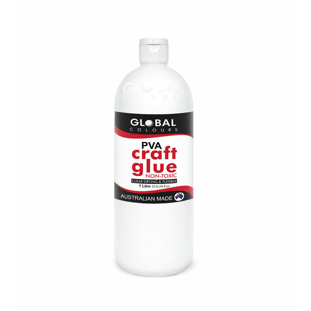 Global 1Litre PVA Art & Craft Multi-Purpose Water-Based Adhesive Glue