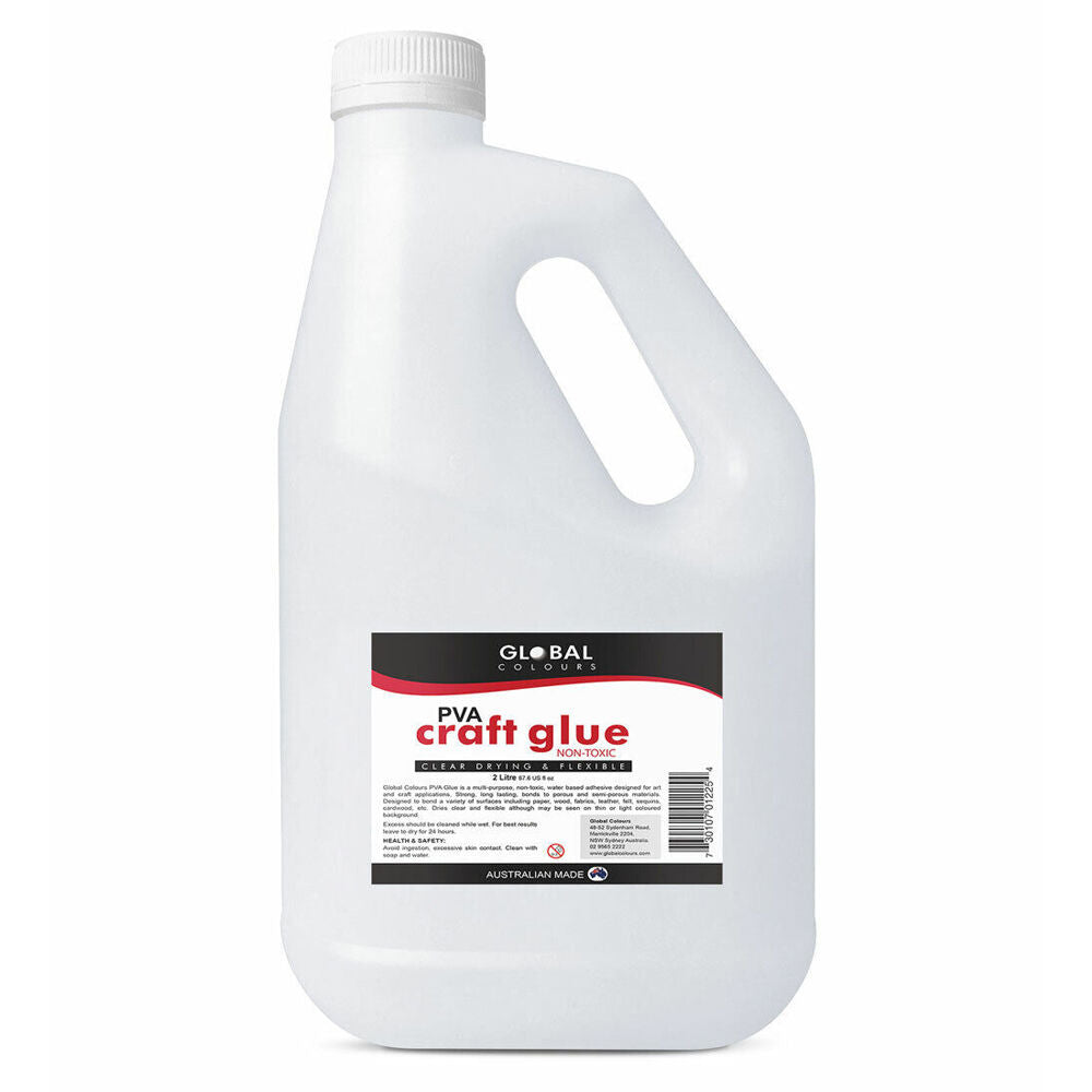 Global 2Litre PVA Art & Craft Multi-Purpose Water-Based Adhesive Glue