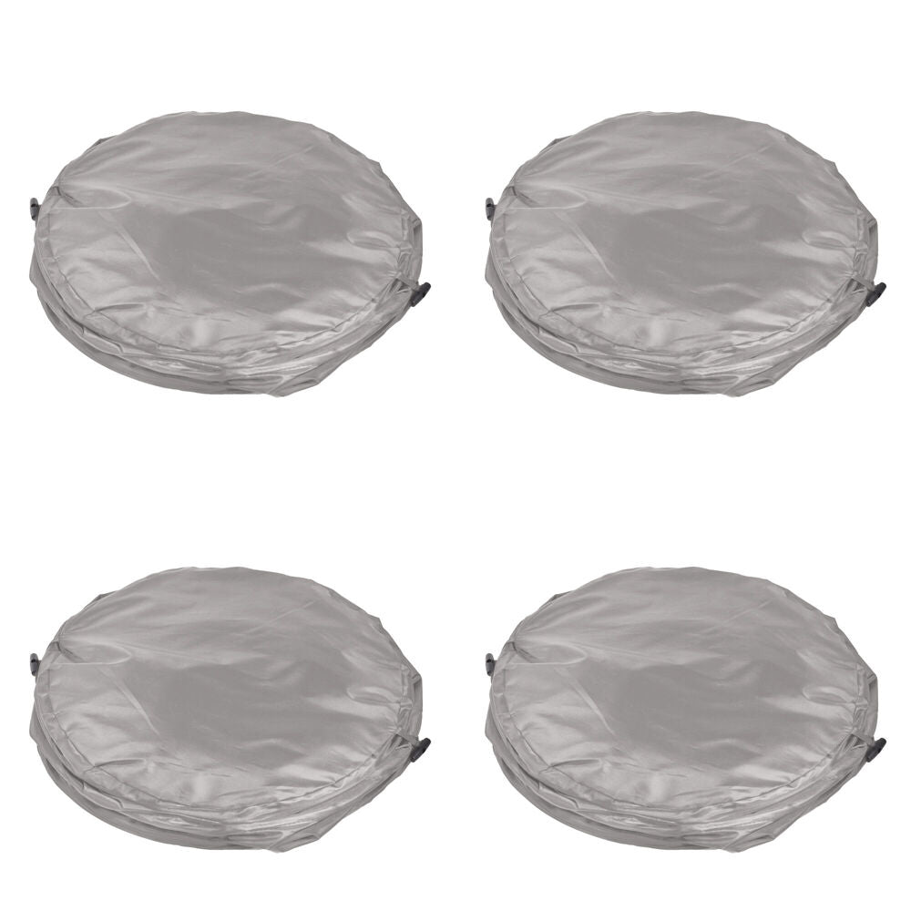 Elemental 45L Portable Collapsible Camping Waste/Trash Bin 55x34.5cm Grey (4 Pack)