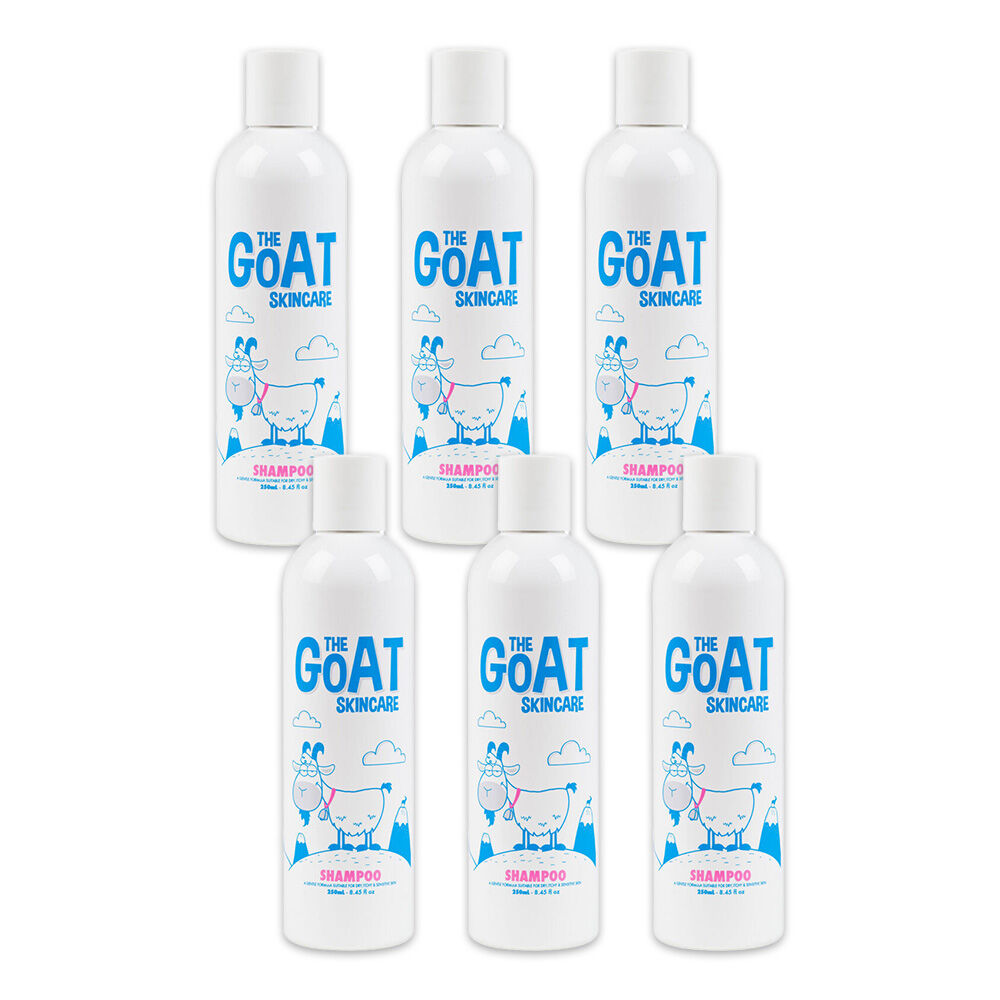 The Goat Skincare Gentle Moisturising Shampoo 250ml for Sensitive Dry Skin (6 Pack)