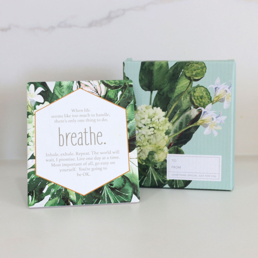 Splosh Ceramic Greenhouse Mindfulness Verse Plaque w/ Stand/Hook Decor 12x14cm — image 5