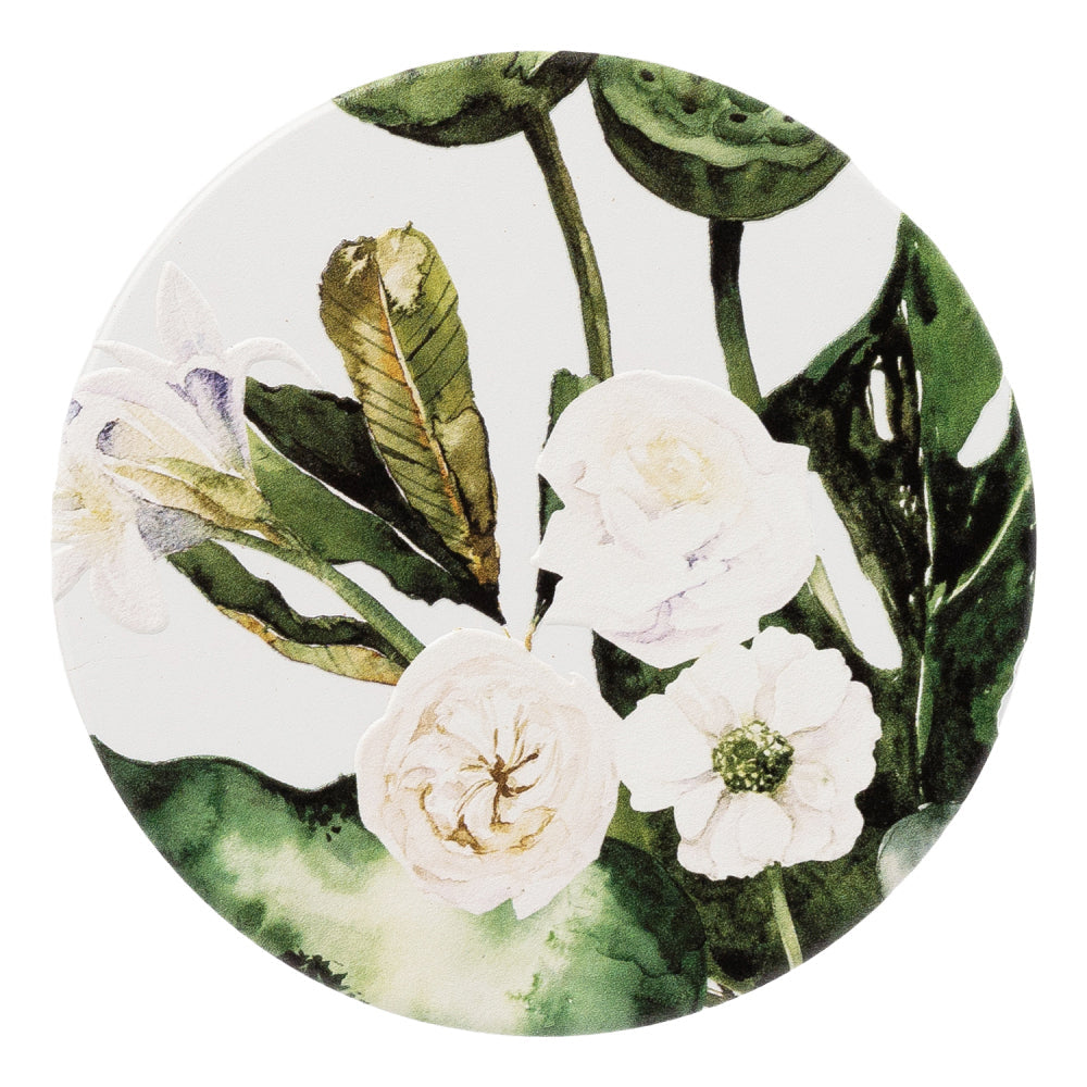 Splosh Greenhouse 11cm Ceramic Flower Trio Drink Coaster Table Protector Round