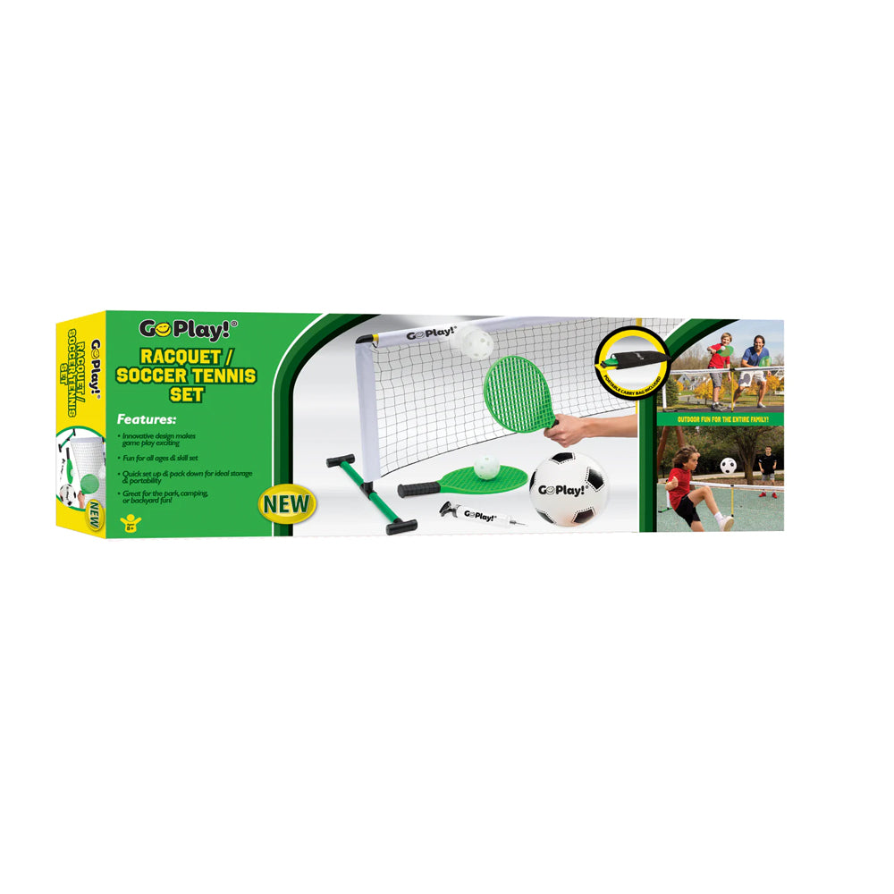 GO Play! Racquet/Soccer Ball Tennis Net Combo Kids Outdoor Game Sports Set 8y+ — image 2